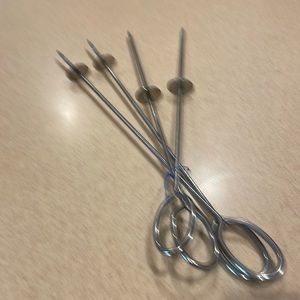 Outdoor metal skewers for the BBQ